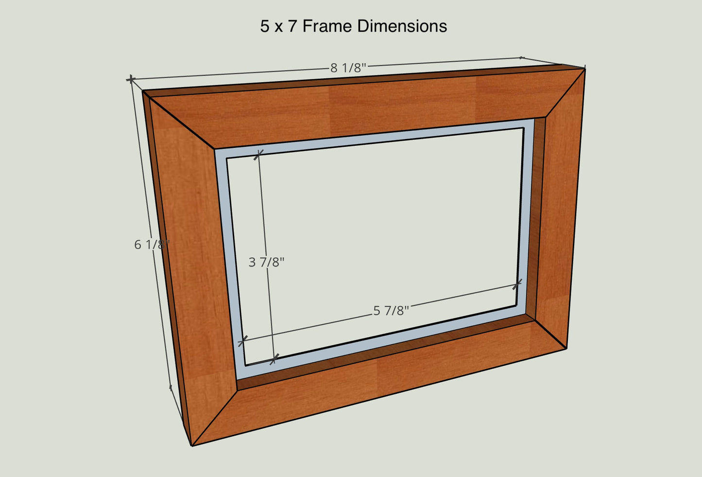 Hickory Hardwood Gallery Frame - Minimalist Profile - Picture Frame | Natural Wood Frame