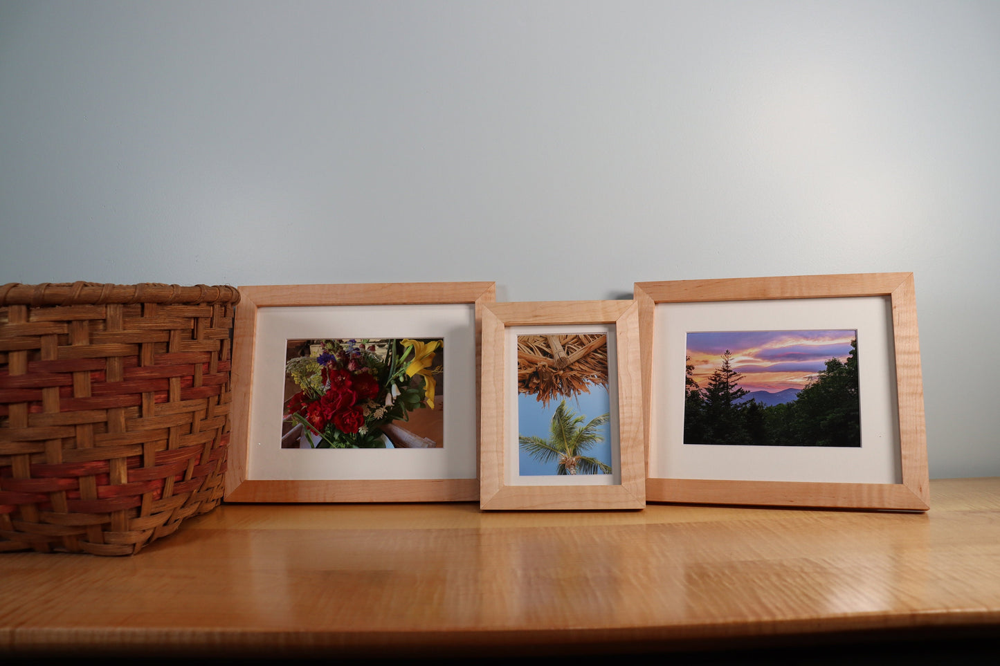 Curly Maple Picture Frame - Minimalist Profile