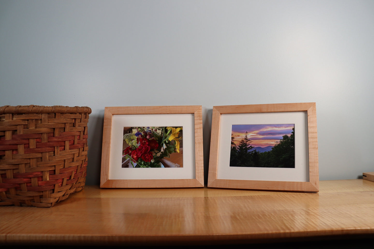 Curly Maple Picture Frame - Minimalist Profile