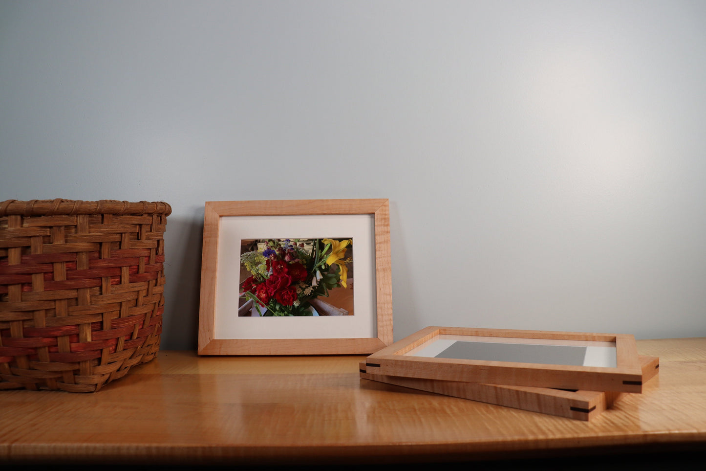 Curly Maple Picture Frame - Minimalist Profile